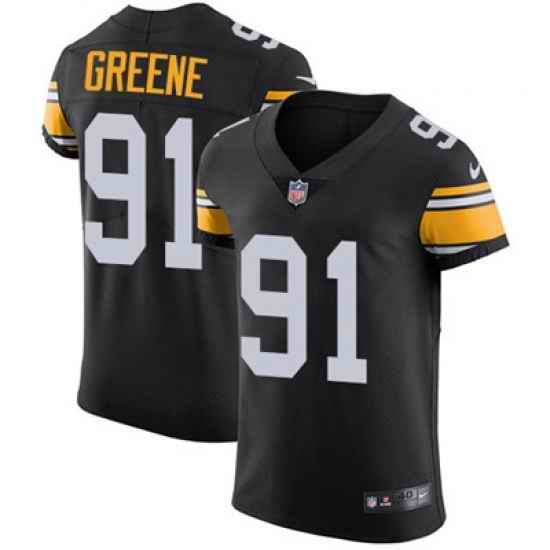 Nike Steelers #91 Kevin Greene Black Alternate Mens Stitched NFL Vapor Untouchable Elite Jersey